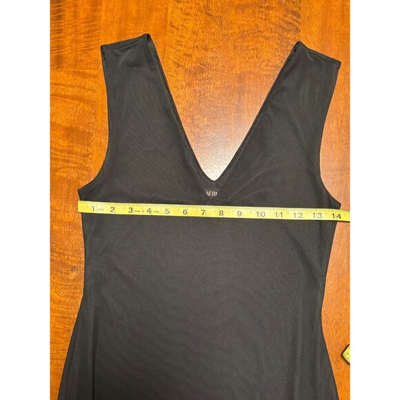 Afrm Size S Little Black Dress Midi Length V-Neck Body Con Dress - Picture 4 of 8